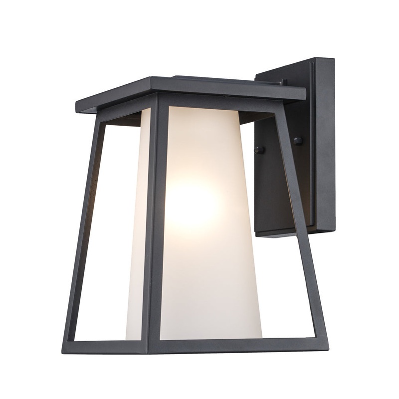 One Light Wall Lantern in Black