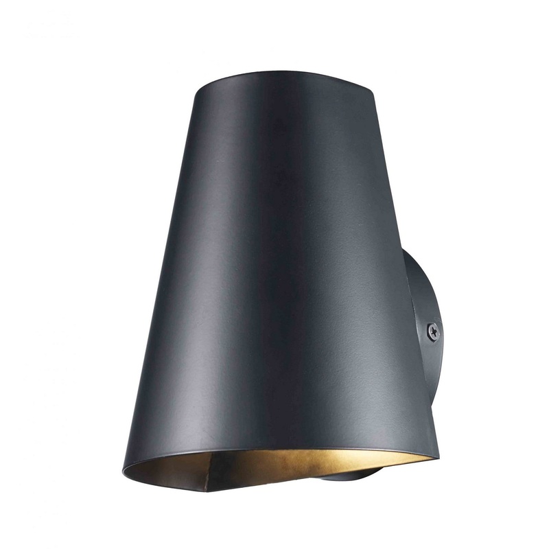 Oro One Light Outdoor Wall Sconce in Matte Black