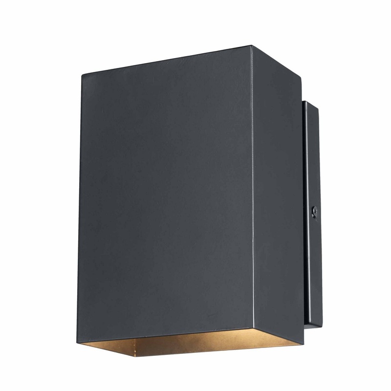 Sidewell One Light Outdoor Wall Sconce in Matte Black
