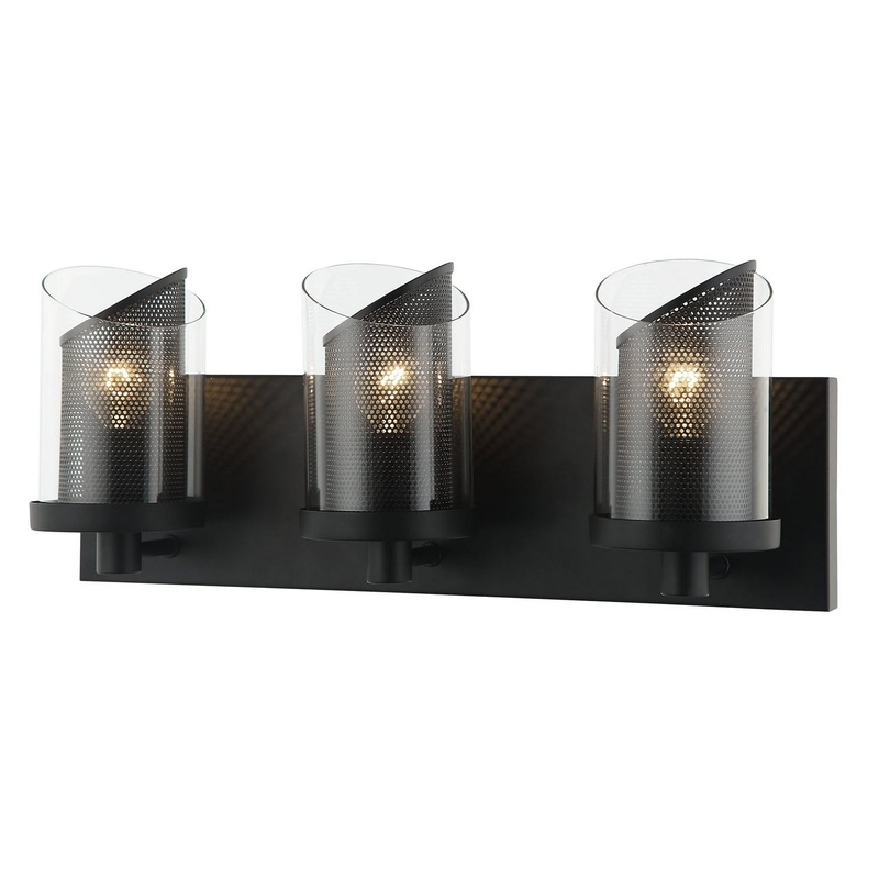 So Inclined Three Light Bath in Black