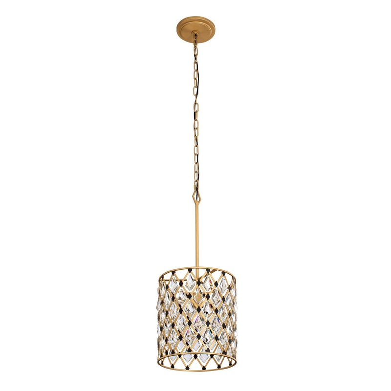 Windsor One Light Pendant in French Gold/Matte Black