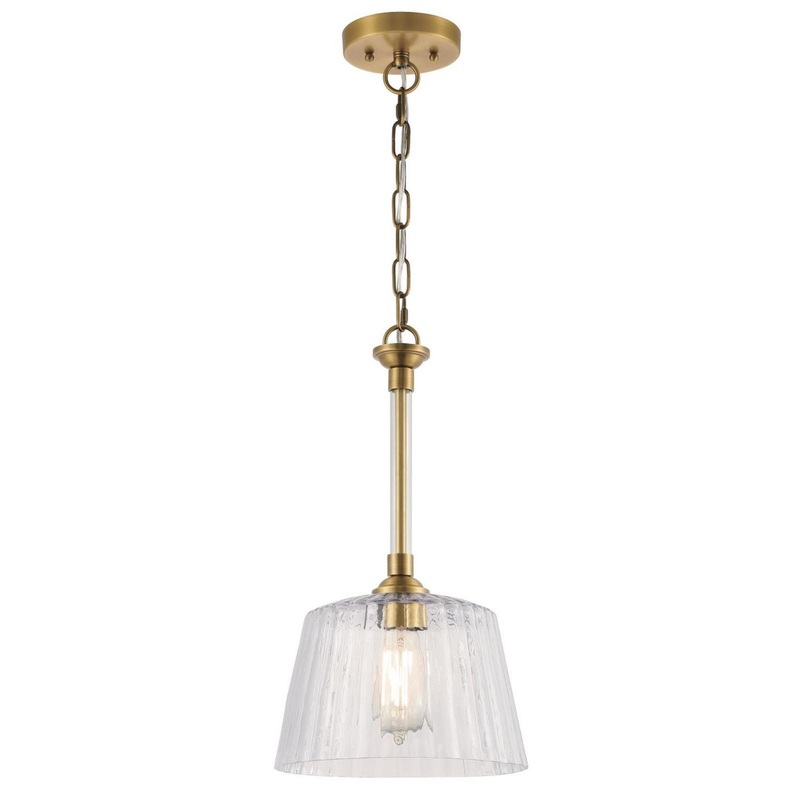 Aggie One Light Pendant in Brushed Brass