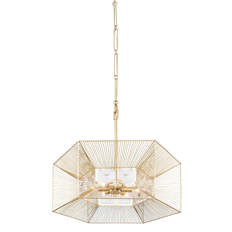 Arcade Six Light Pendant in French Gold