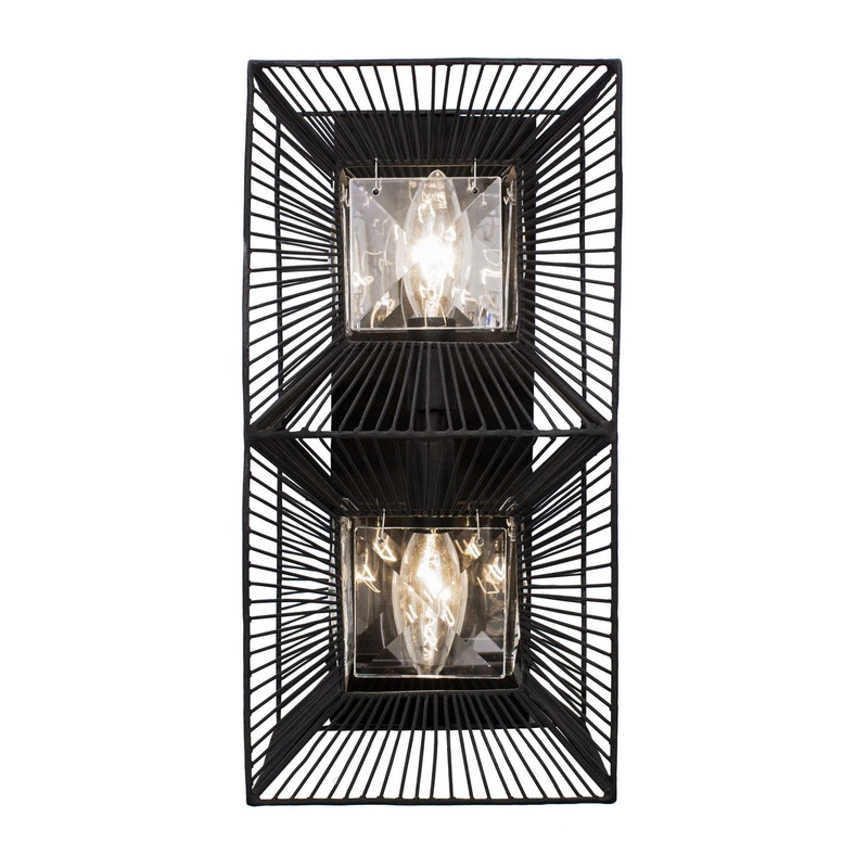 Arcade Two Light Wall Sconce in Carbon