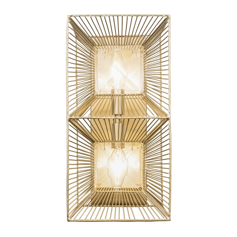 Arcade Two Light Wall Sconce in French Gold