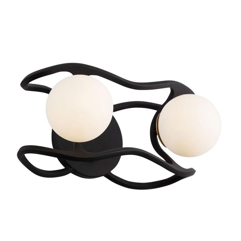 Black Betty LED Bath in Carbon/French Gold