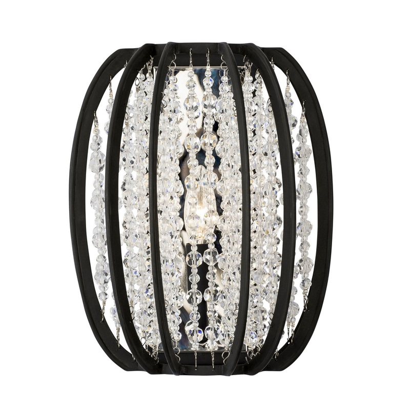 Caesar One Light Wall Sconce in Carbon