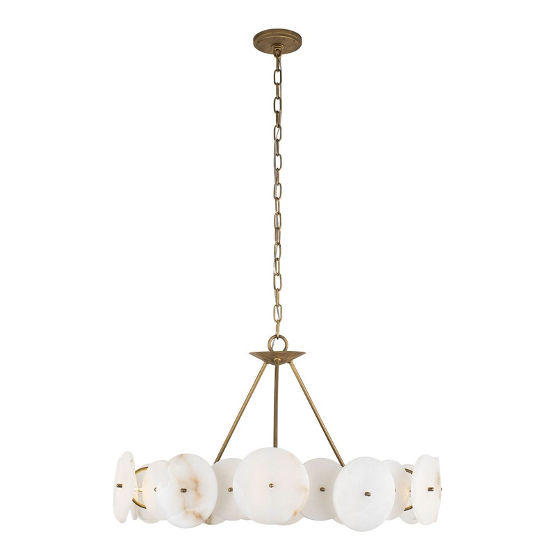 Cosmos Six Light Chandelier in Havana Gold