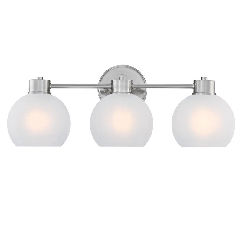 Dorney Three Light Wall Fixture in Brushed Nickel