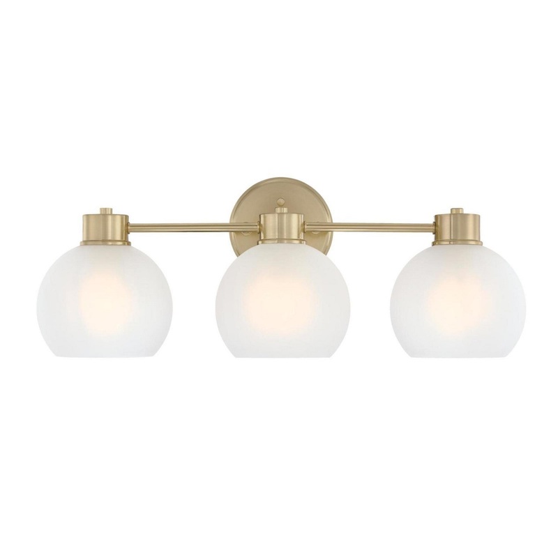 Dorney Three Light Wall Fixture in Champagne Brass