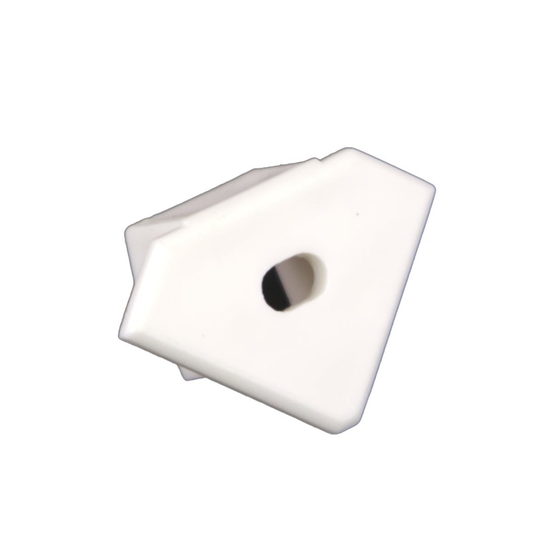 Extrusion End Cap in White