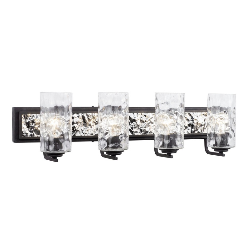 Hammer Time Four Light Bath in Carbon/Polished Stainless
