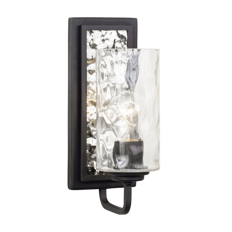 Hammer Time One Light Wall Sconce in Carbon/Polished Stainless