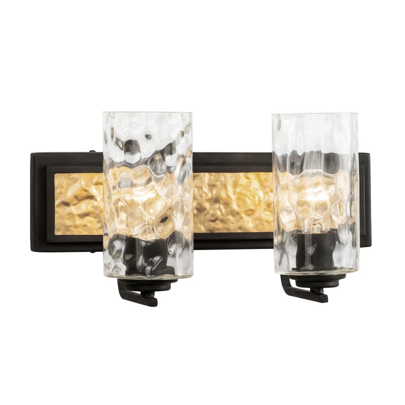 Hammer Time Two Light Bath in Carbon/French Gold