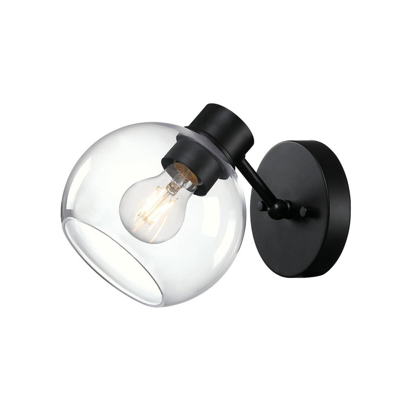 Hyson One Light Wall Fixture in Matte Black