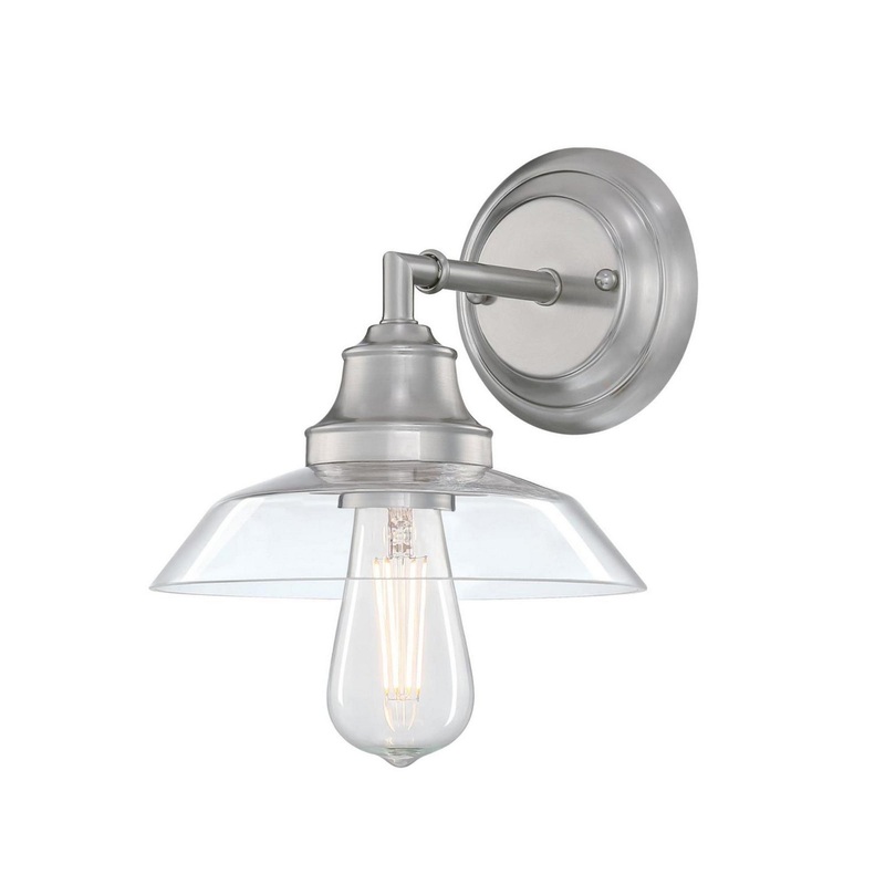Iron Hill One Light Wall Fixture in Brushed Nickel