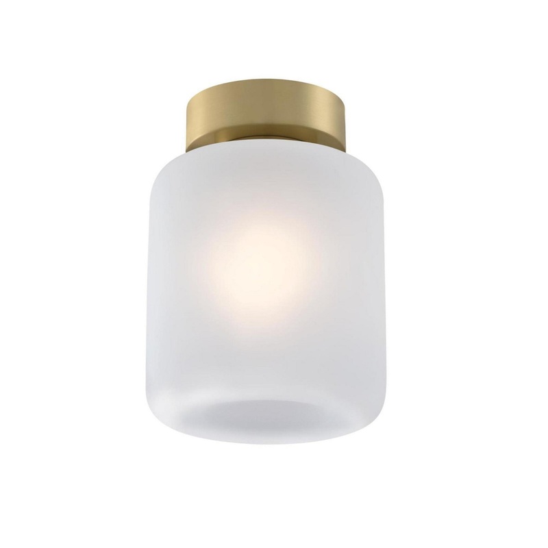 Judd One Light Semi-Flush Mount in Champagne Brass
