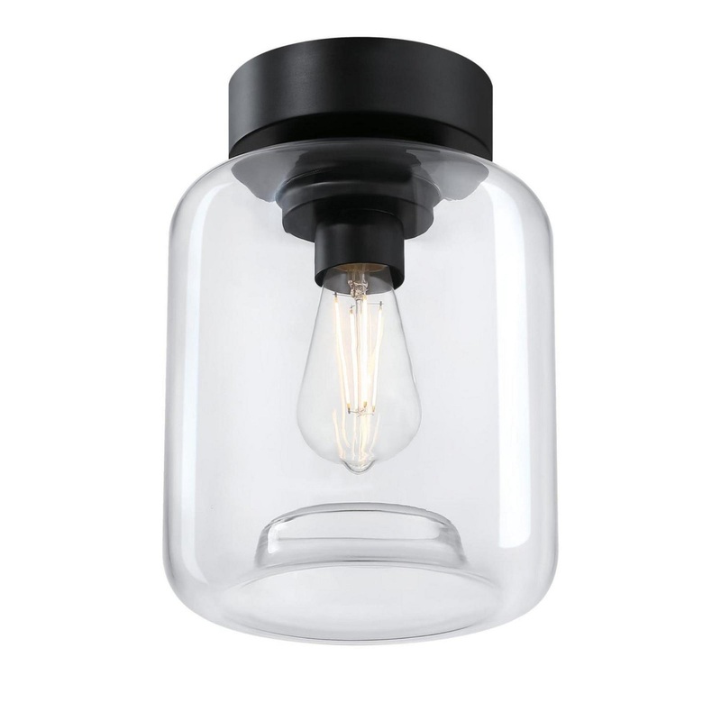 Judd One Light Semi-Flush Mount in Matte Black