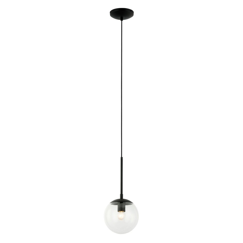 Mid-Century One Light Mini Pendant in Black