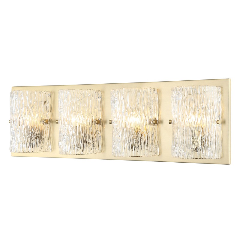 Morgan Four Light Bath in Satin Brass
