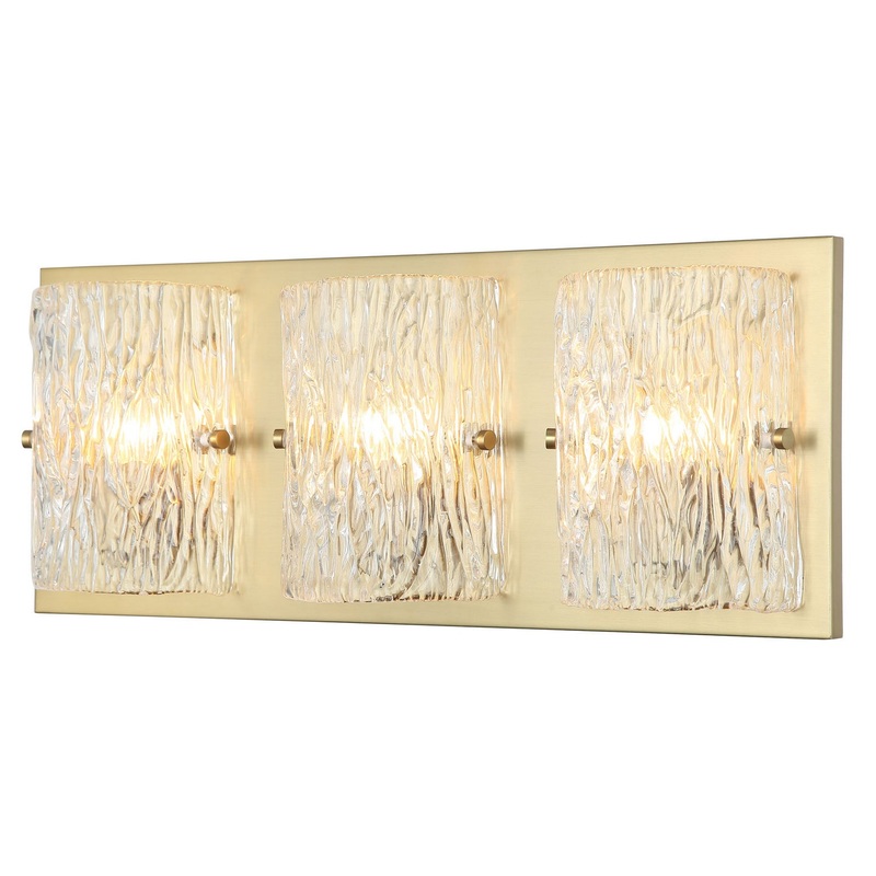 Morgan Three Light Bath in Satin Brass