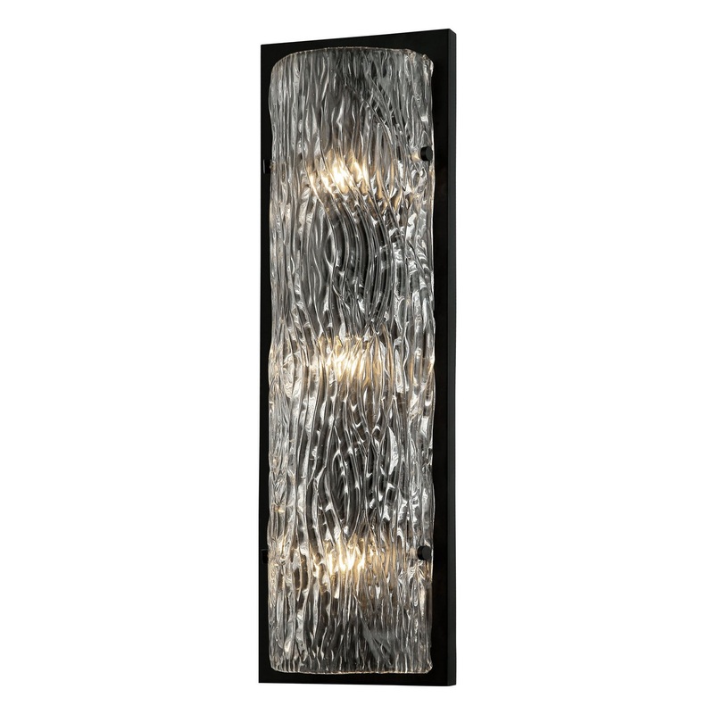 Morgan Three Light Wall Sconce in Black