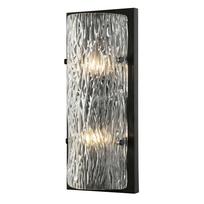 Morgan Two Light Wall Sconce in Black