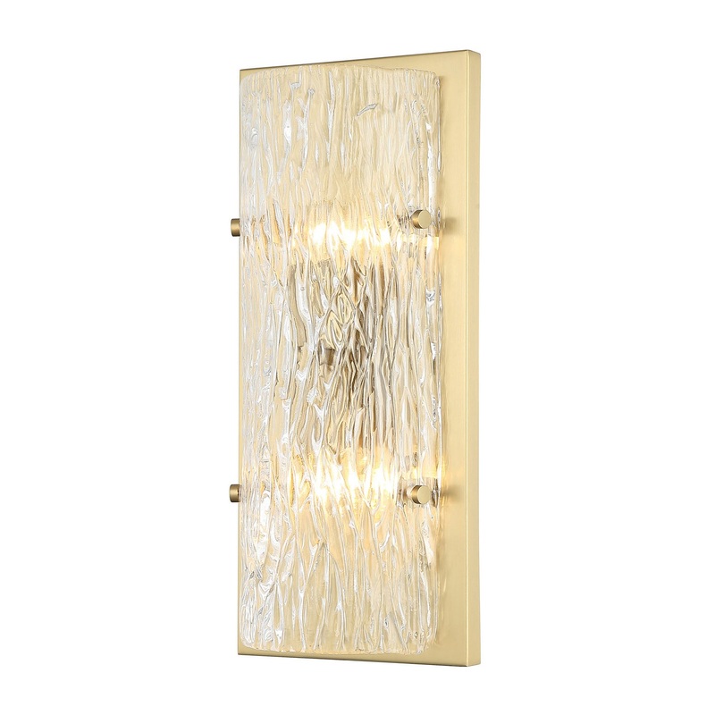 Morgan Two Light Wall Sconce in Satin Brass