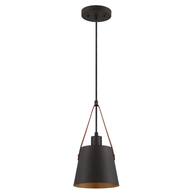 Pasco One Light Mini Pendant in Black-Bronze