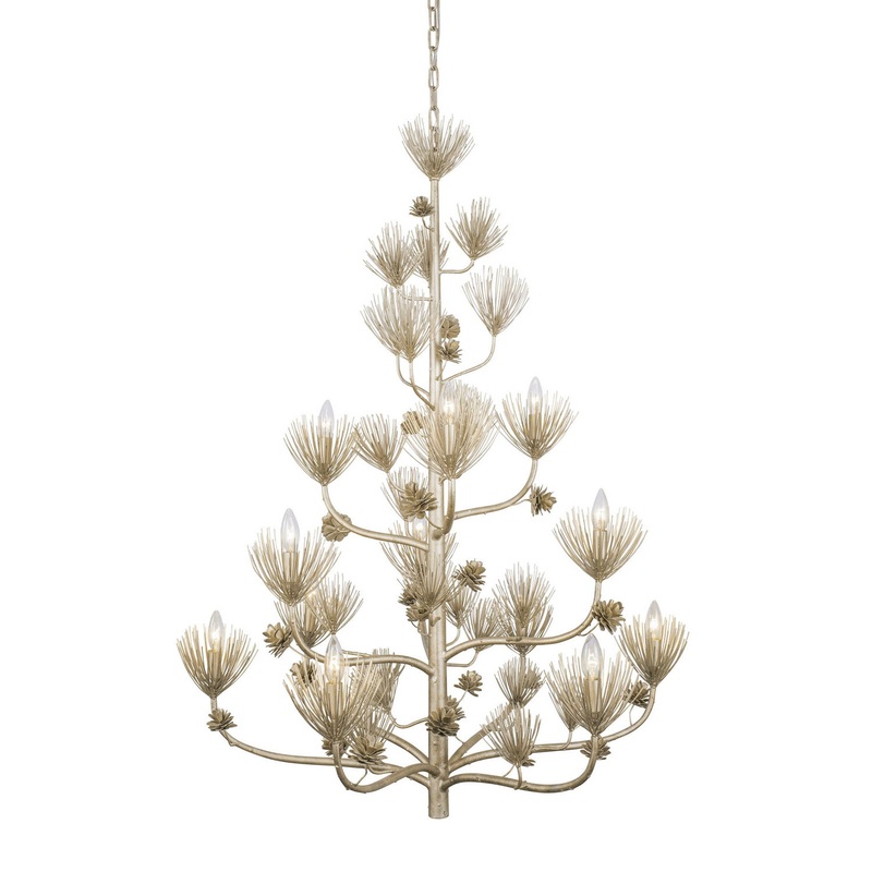 Pinion 12 Light Chandelier in Zen Gold