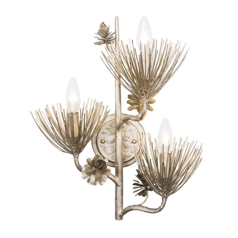 Pinion Three Light Wall Sconce in Zen Gold