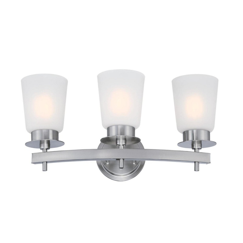 Reynaldo Three Light Wall Fixture in Brushed Nickel