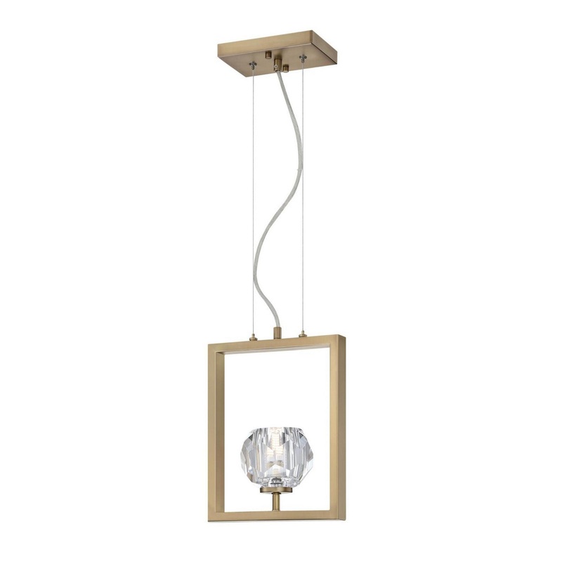 Zoa LED Pendant in Brushed Brass