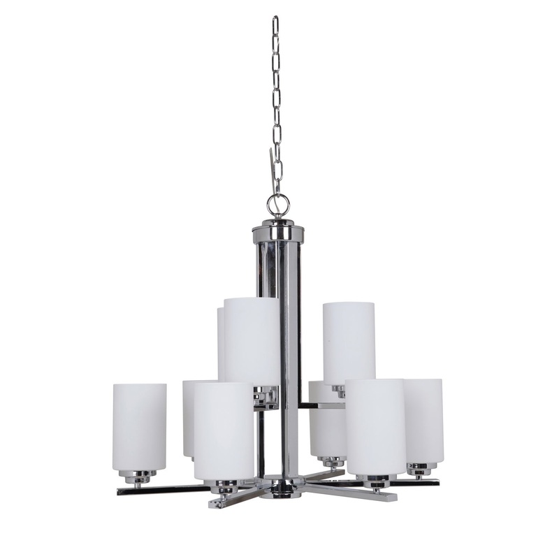 Albany Nine Light Chandelier in Chrome