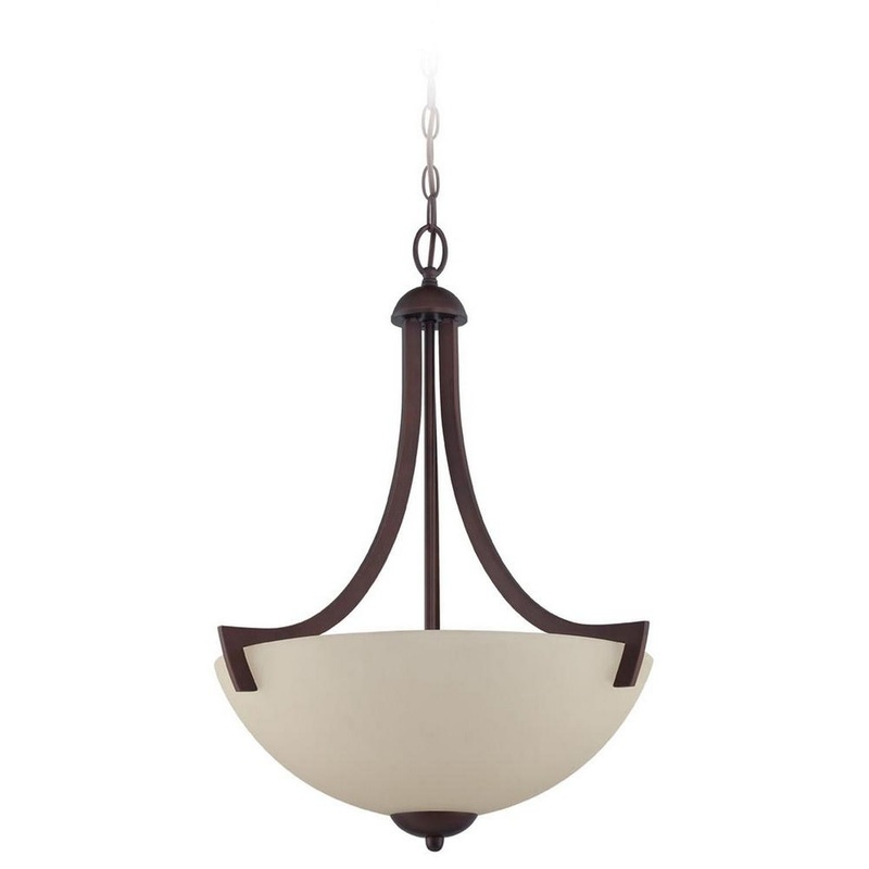 Almeda Three Light Pendant in Oiled Bronze