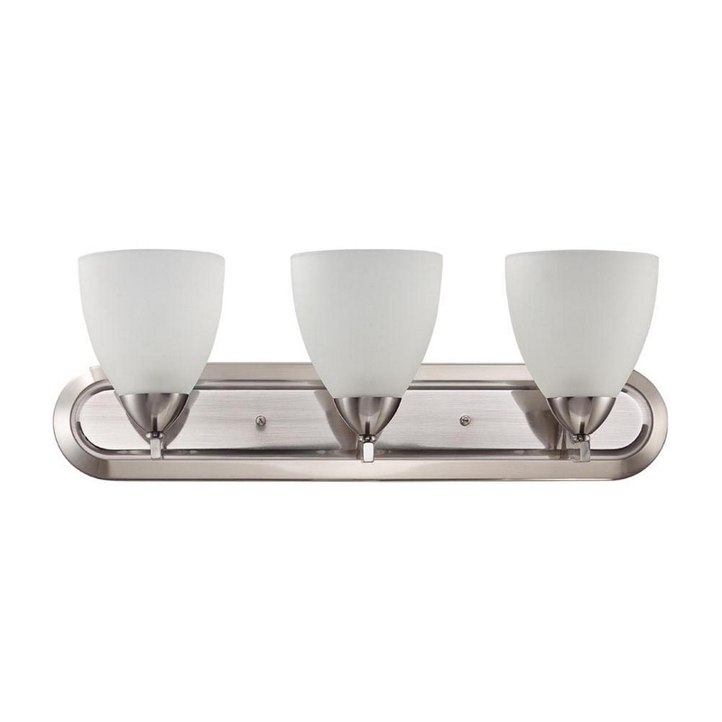 Almeda Three Light Vanity in Satin Nickel