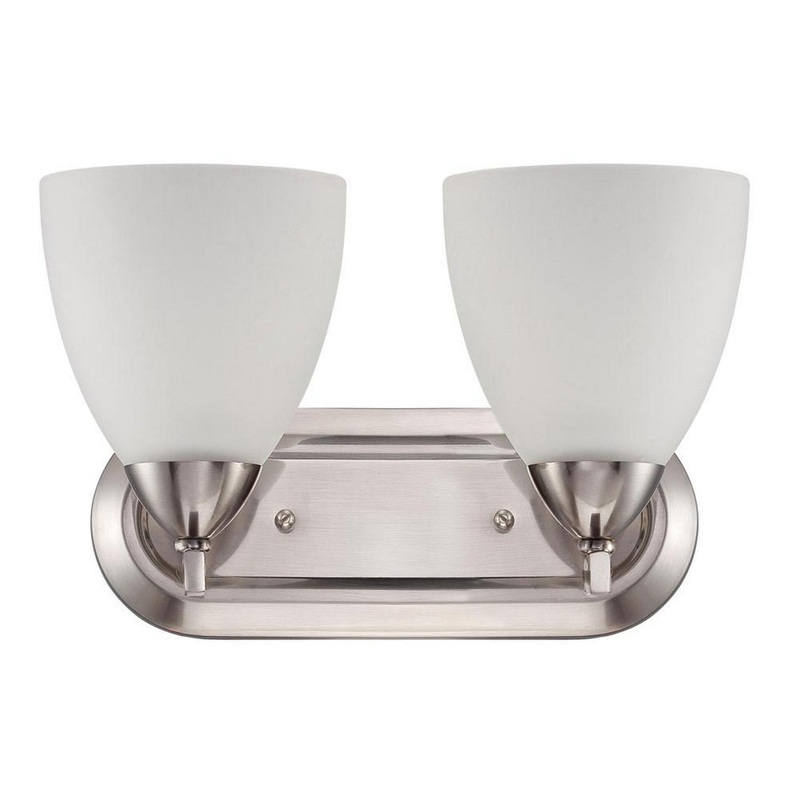 Almeda Two Light Vanity in Satin Nickel
