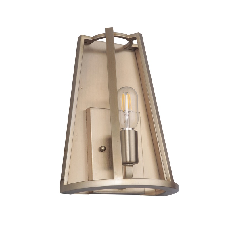 Arc One Light Wall Sconce in Satin Brass