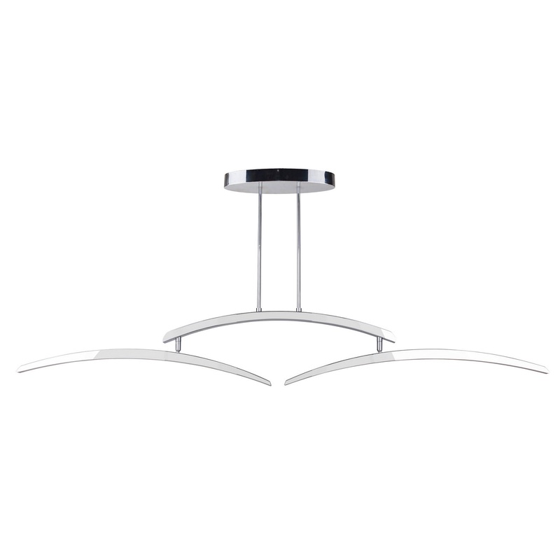 Aura LED Island Pendant in Chrome