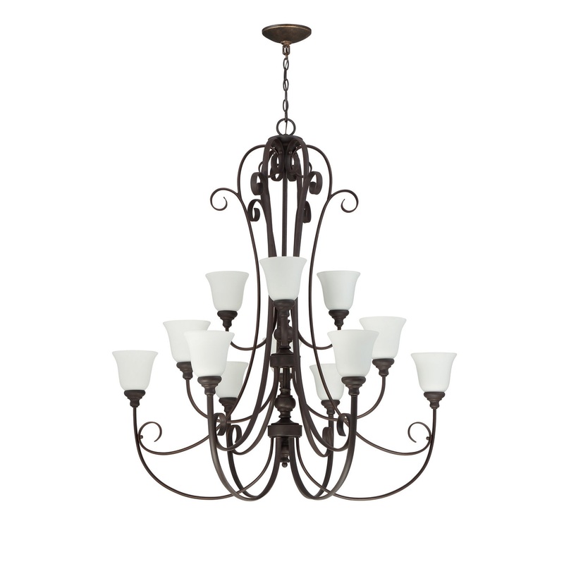 Barrett Place 12 Light Chandelier in Mocha Bronze