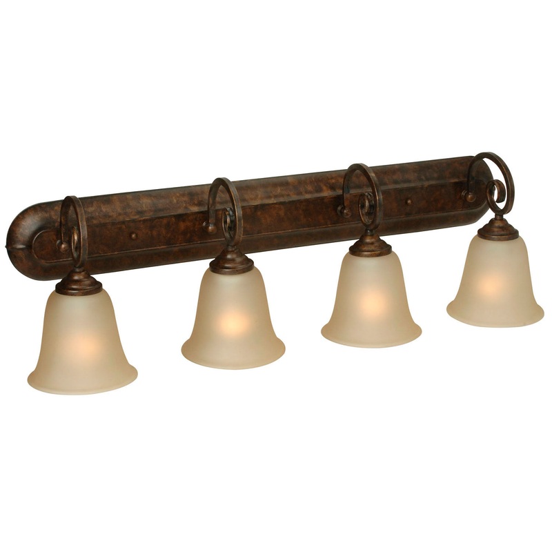 Cecilia Four Light Vanity in Peruvian Bronze