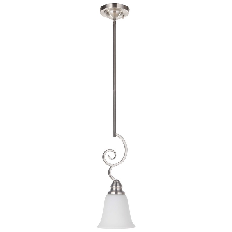 Cecilia One Light Mini Pendant in Brushed Satin Nickel