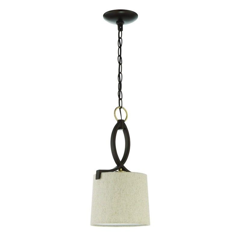 Colonial One Light Mini Pendant in Antique Gold/Bronze