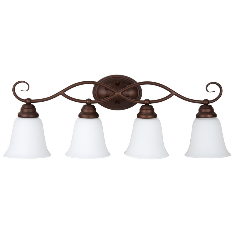 Cordova Four Light Vanity in Oiled Bronze