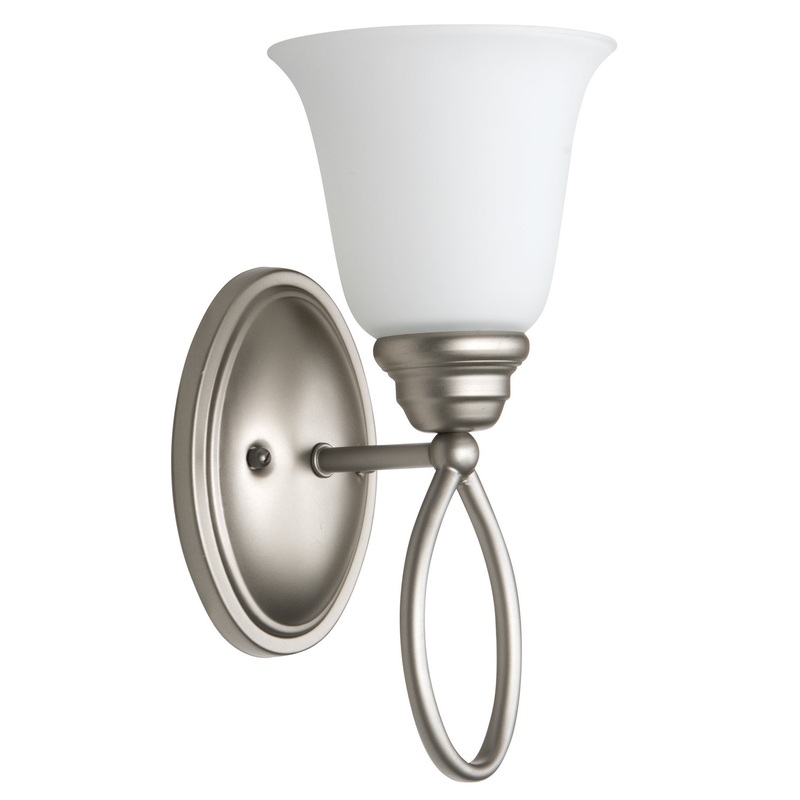 Cordova One Light Wall Sconce in Satin Nickel
