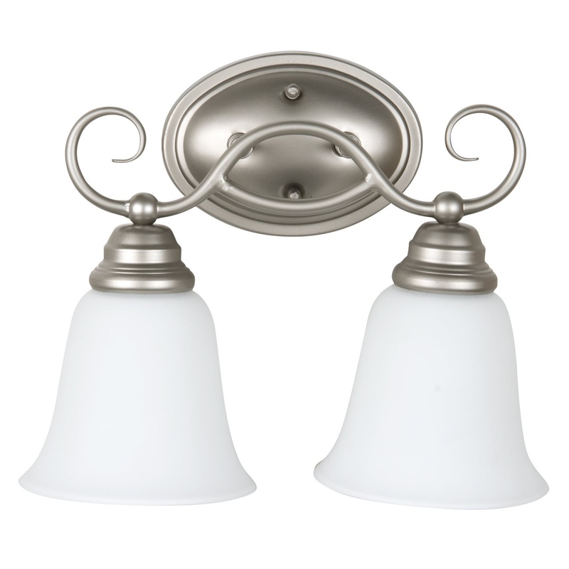 Cordova Two Light Vanity in Satin Nickel