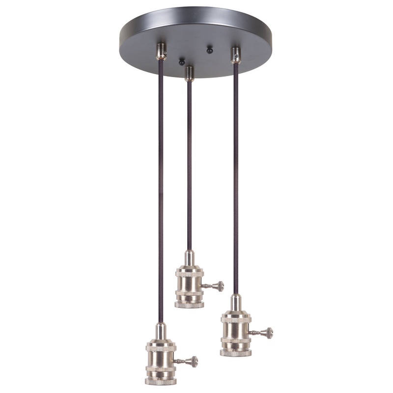 Design-A-Fixture Three Light Mini Pendant in Satin Brass
