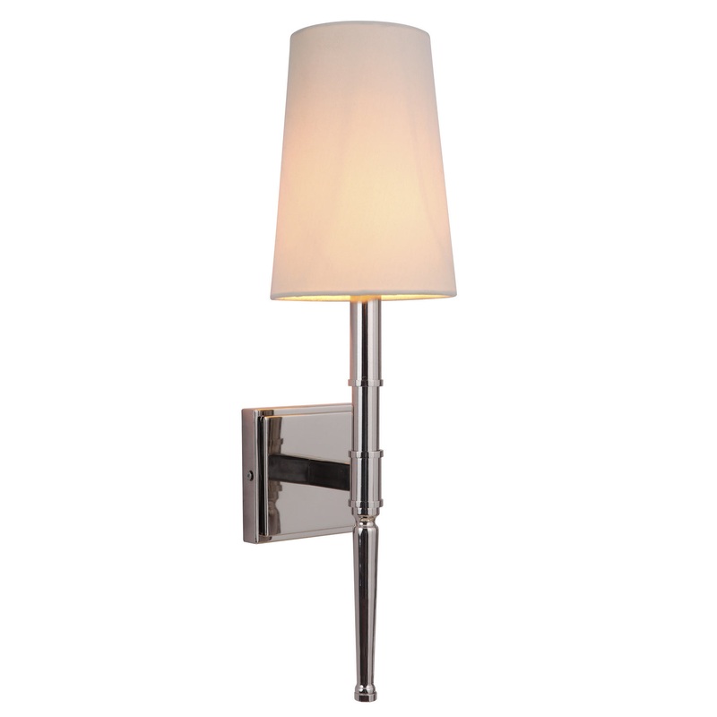 Ella One Light Wall Sconce in Polished Nickel