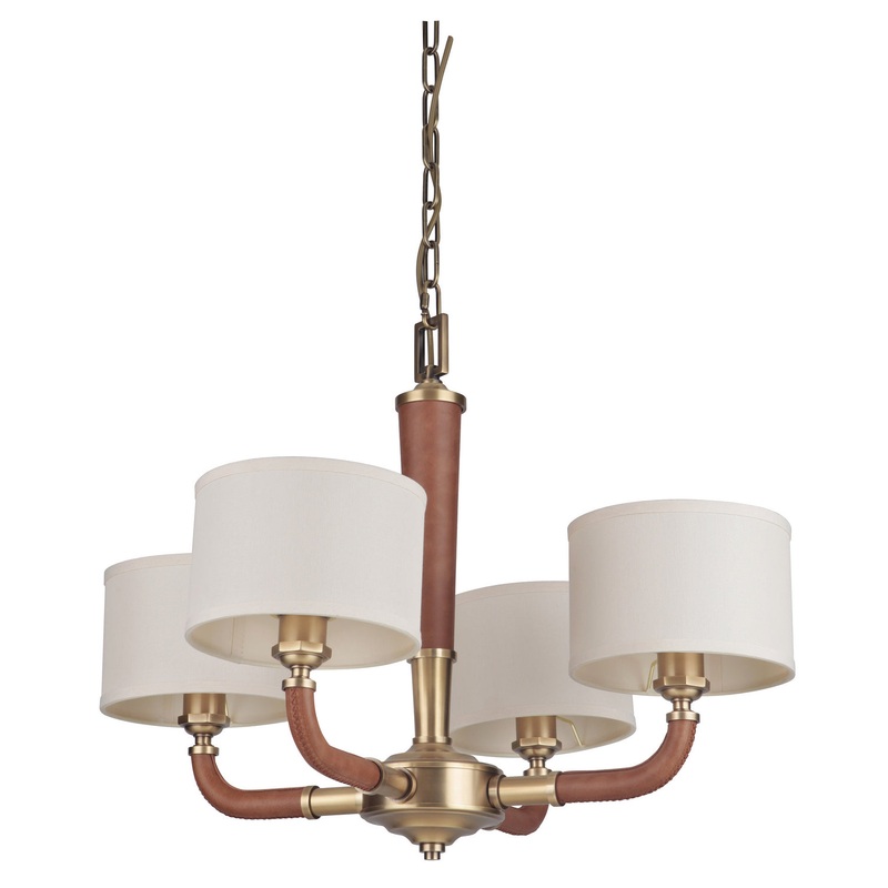 Huxley - Gallery Four Light Chandelier in Vintage Brass
