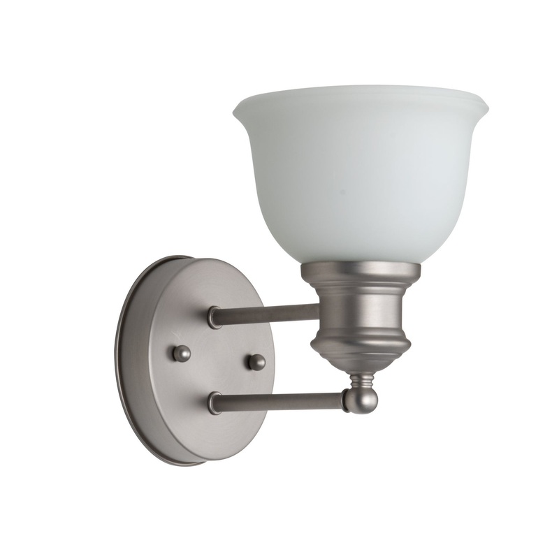 Light Rail One Light Wall Sconce in Brushed Satin Nickel